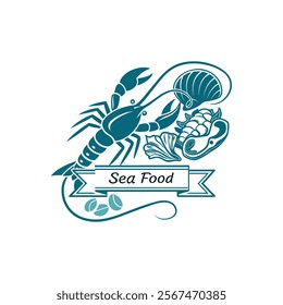 Sea food logo Creative and unique logo and icon for seafood restaurant company