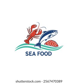 Sea food logo Creative and unique logo and icon for seafood restaurant company