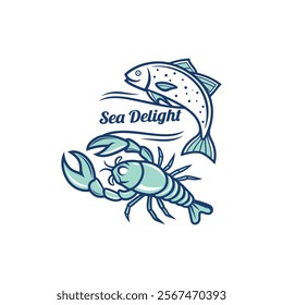 Sea food logo Creative and unique logo and icon for seafood restaurant company