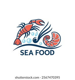 Sea food logo Creative and unique logo and icon for seafood restaurant company