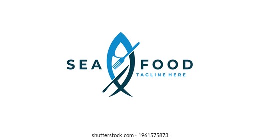 sea food logo icon vector isolated