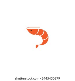 Meeresfrüchte-Logo, Logo, Garnelen Haus von Crevette Fisch. Symbol RESTAURANT. Minimalistische Garnelen Symbol einfache Linie Logo Design Abstract , Fleisch, Fisch und Meeresfrüchte Produkte. Marine Life Vektorillustration Web