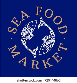 Sea food logo. Vector 