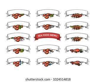 sea food menu together with frame