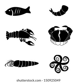 sea food over white background vector illustration 