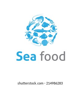 Sea food Restaurants logo vector template