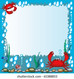 Sea frame with crabs
