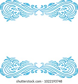 Sea frame. Vector illustration