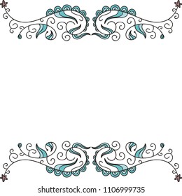 Sea frame. Vector illustration
