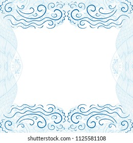 Sea frame. Vector illustration