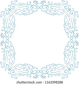 Sea frame. Vector illustration