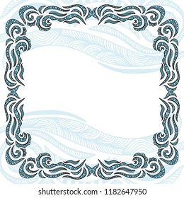 Sea frame. Vector illustration