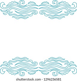 Sea frame. Vector illustration