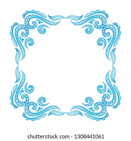 Sea frame. Vector illustration