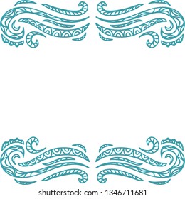 Sea frame. Vector illustration