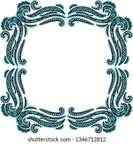 Sea frame. Vector illustration