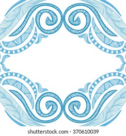 Sea frame vector illustration