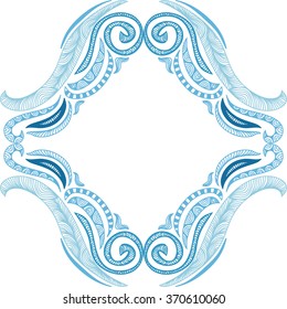 Sea frame vector illustration