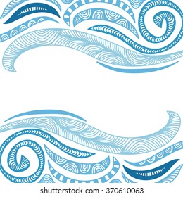 Sea frame vector illustration