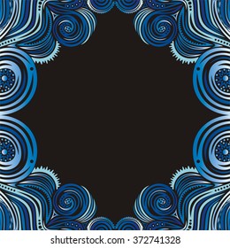 Sea frame vector illustration