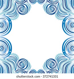 Sea frame vector illustration