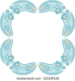 Sea frame. Vector illustration.