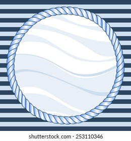 Sea frame for your text. Vector illustration.