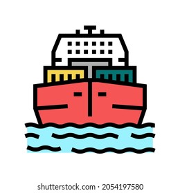 sea freight delivery color icon vector. sea freight delivery sign. isolated symbol illustration