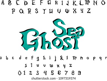 Sea Ghost - Vector horror font