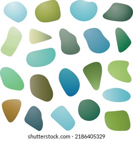 sea glass colorful organic vector shapes