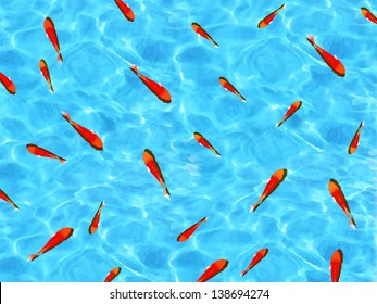 Sea goldfish background
