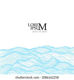 Sea graphic waves. Vector illustration