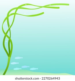 Sea grass and schools of young fish