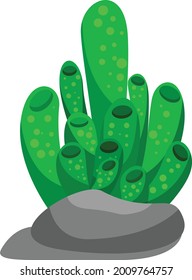 Sea grass vector art and illustration