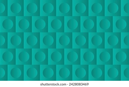 Sea green concave circular shapes background. Seamless circular shapes, verticle repeat pattern, tiles. 
Editable template. EPS 10