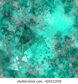 Sea green crystal surface, abstract seamless texture