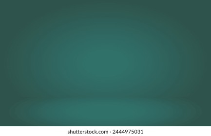 sea green room in 3d background. Abstract background.