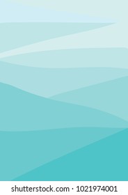 Sea green shades abstract background, vector illustration