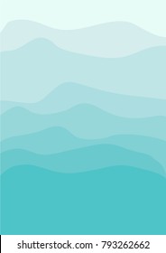 Sea green shades abstract background, vector illustration