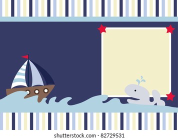 Sea Greeting Card with place for you text