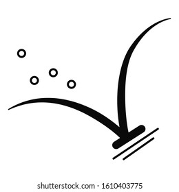 Sea gull icon. Icon in a marine style in black on a white background. Suitable for use in studying the life of birds, schedules of bird movements. The element of life is the sea, ocean, marine motive.