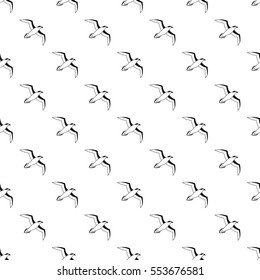 Sea gull pattern. Simple illustration of sea gull vector pattern for web