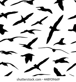 sea gull seamless pattern