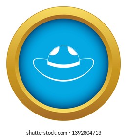 Sea hat icon blue vector isolated on white background for any design
