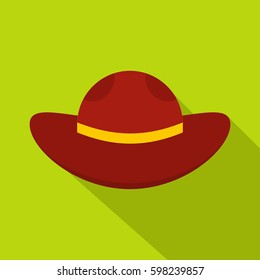 Sea hat icon. Flat illustration of sea hat vector icon for web
