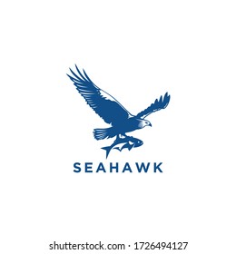 Sea Hawk logo vector design template