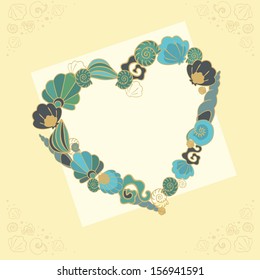 Sea heart - love message