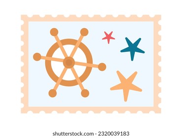 Ilustración del vector de estampado de los cascos marinos
