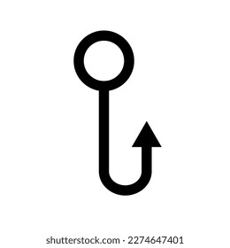 Sea Hook Icon. Fishing. Vector.