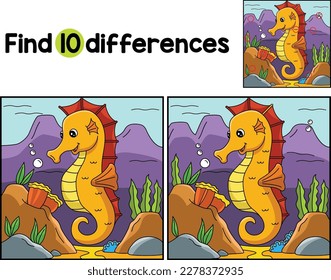  Sea Horse Animal Find The Differences
